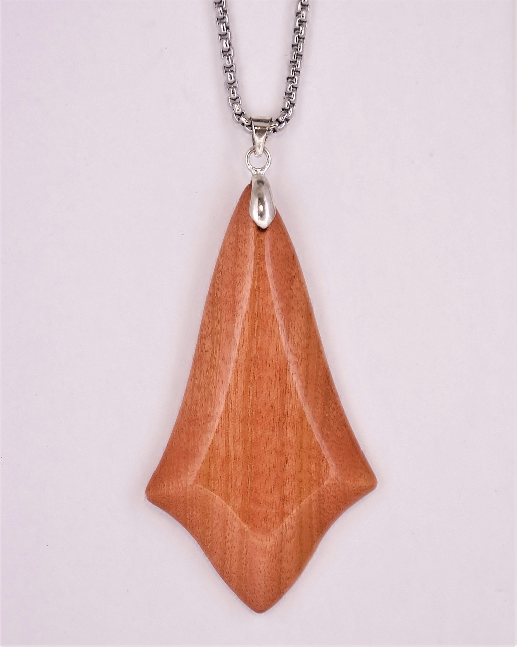 Pink ivory wood pendant