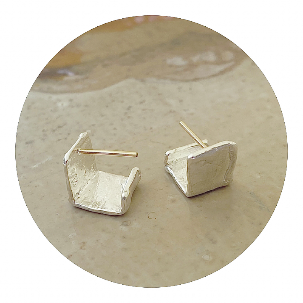 geometric earrings, graphic, linear shaped stud earrings