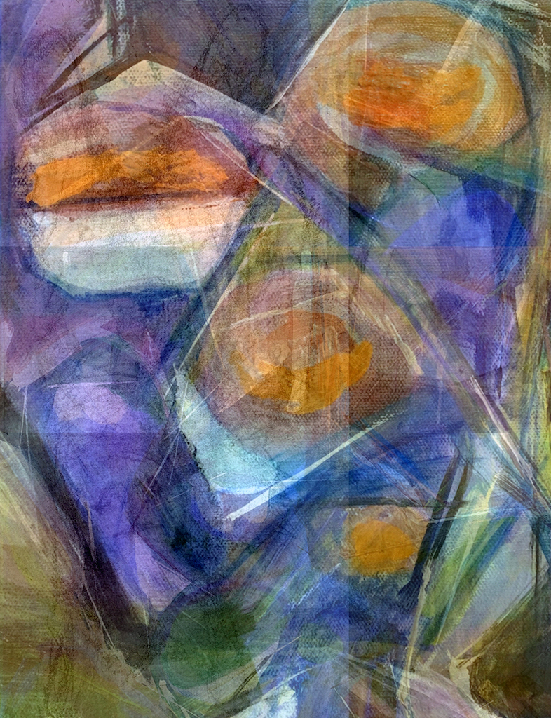 fine art abstract collage by artist Rachael Grad