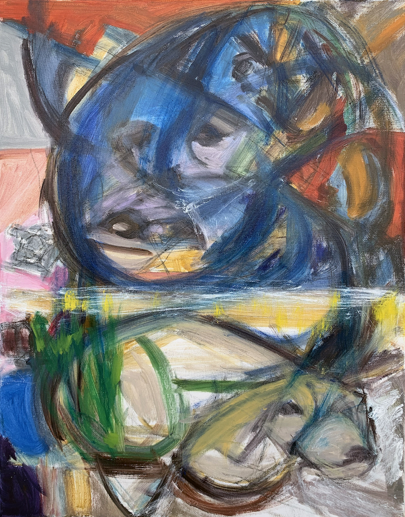 mommy mayhem abstract painting by artist Rachael Grad