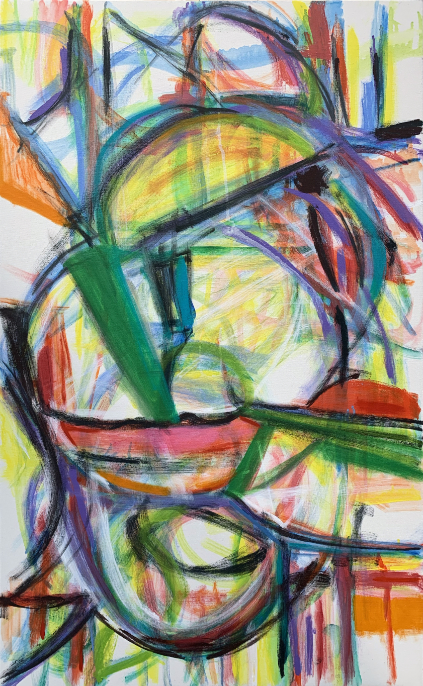 bunny landscape abstracted by artist Rachael Grad