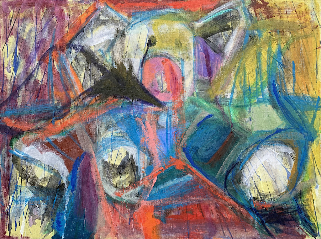 abstract elephant painting by Artist Rachael Grad