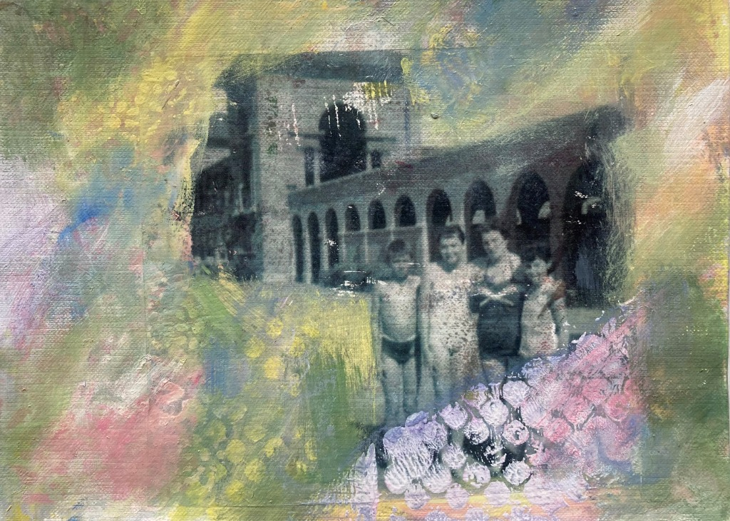 Mixed media collage, Sunnyside Pavilion
