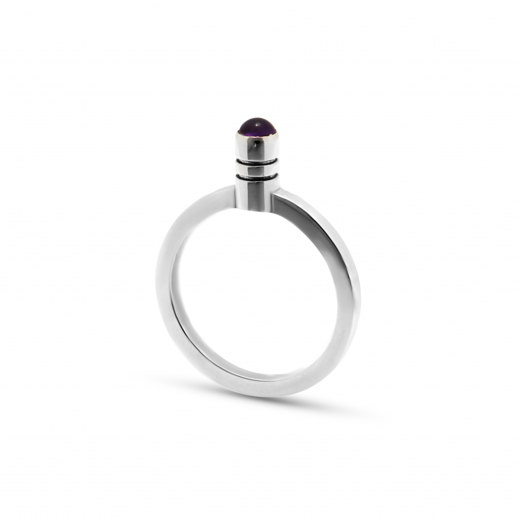 Stackable rings with gems.